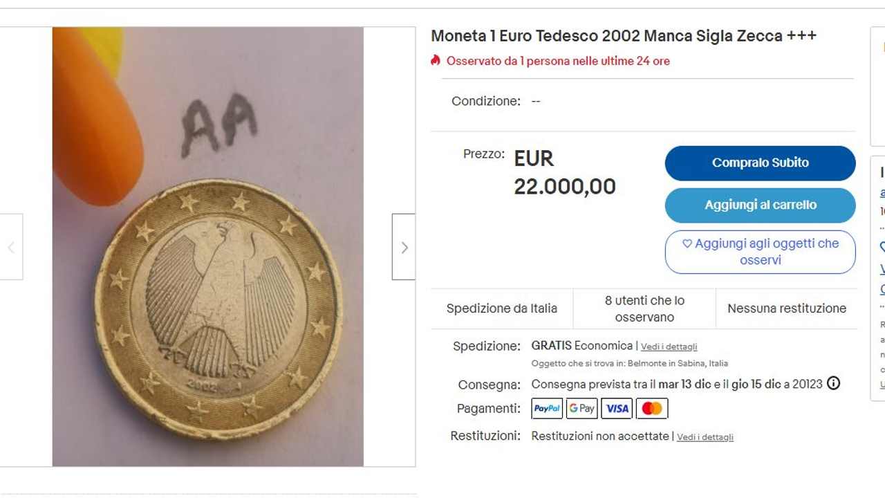 Moneta da un euro: valore incredibile