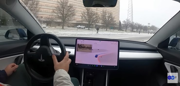 Tesla pericolosa con la neve 